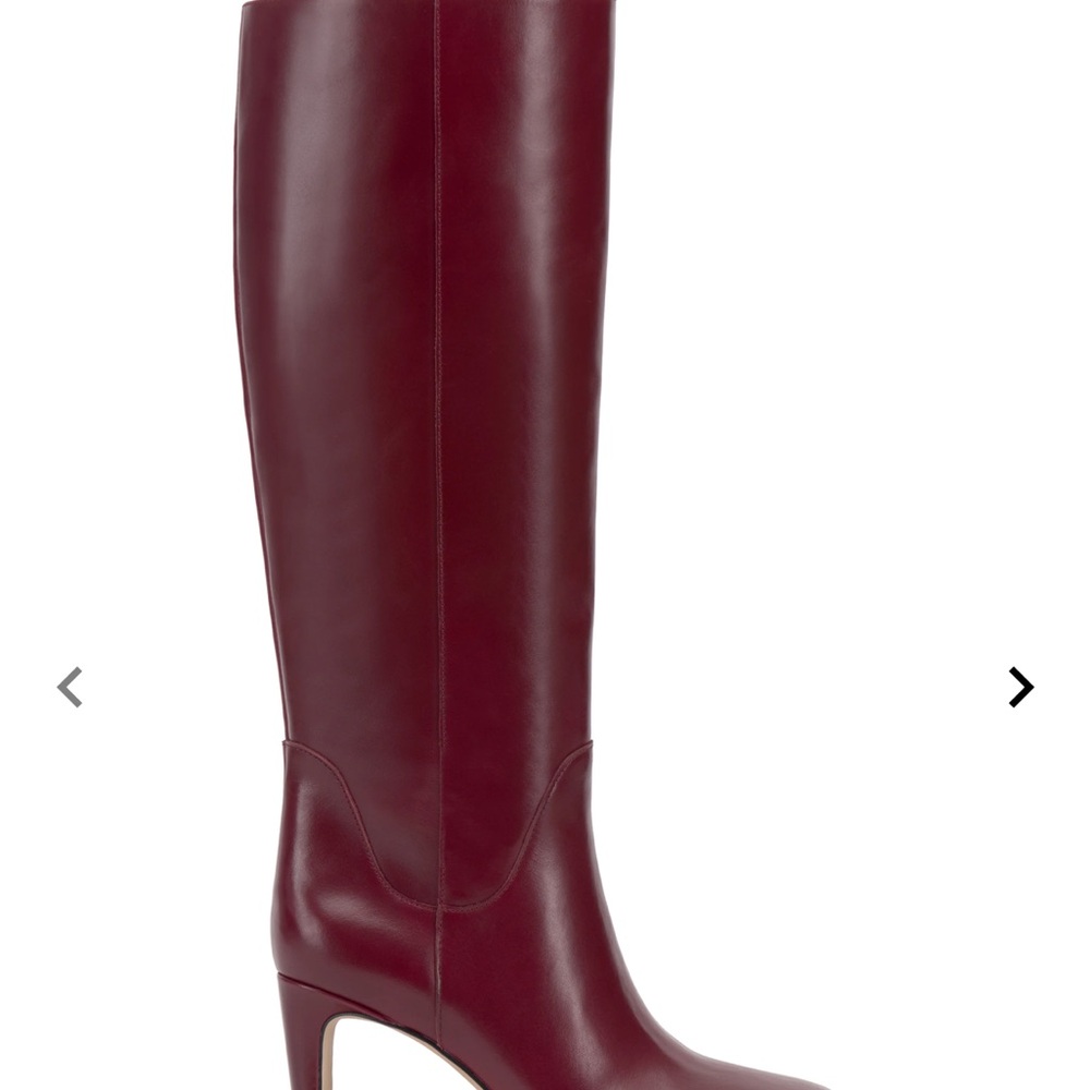 Vince Camuto Vestella Extra Wide Calf Elegant Burgundy Knee-High Boots